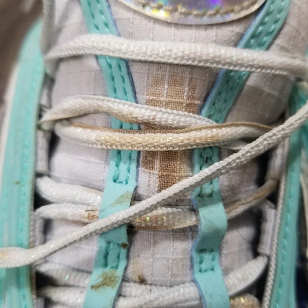 Nike Air Max 97 Youth 6.5 Aura Sapphire Aurora Green Blue Shoes